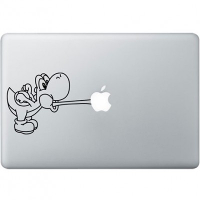 Mario Yoshi MacBook Decal Black Decals